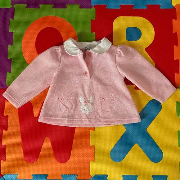 Vintage pink bunny collared sweater - Picture 1 of 3